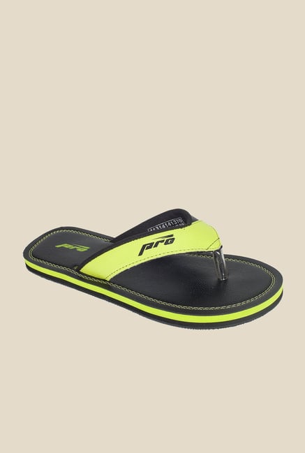 Khadim's Pro Green & Black Flip Flops Khadim's Pro Green & Black Flip Flops