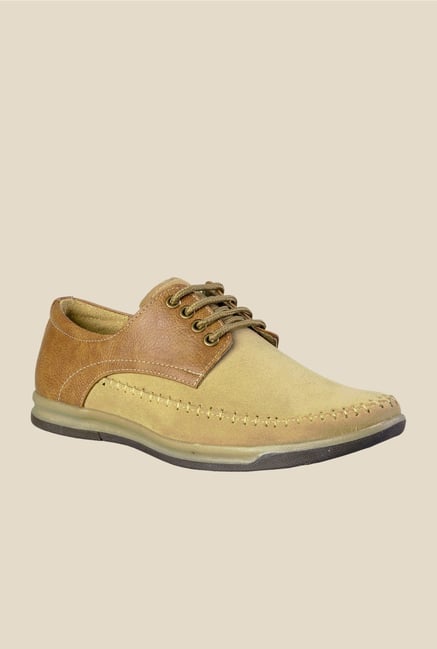 Khadim's Beige & Tan Derby Shoes Khadim's Beige & Tan Derby Shoes