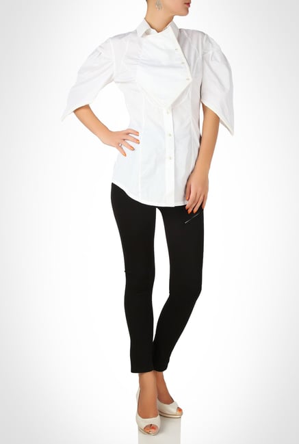 Rishta Arjun Designer Wear White Top by Kimaya Rishta Arjun Designer Wear White Top by Kimaya