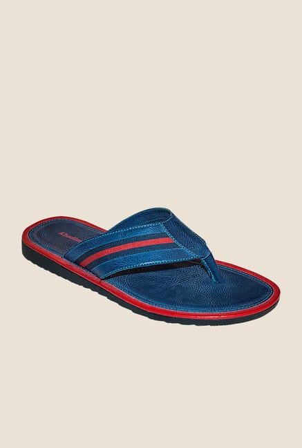 Khadim's Blue & Red Flip Flops Khadim's Blue & Red Flip Flops