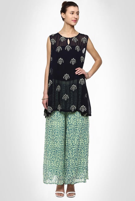 Saumya Pahwa Designer Wear Navy Suit Set by Kimaya Saumya Pahwa Designer Wear Navy Suit Set by Kimaya