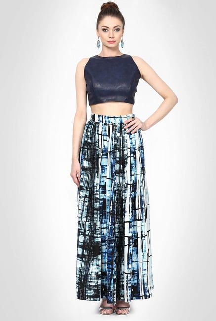 Himani Shah Designer Navy Skirt by Kimaya Himani Shah Designer Navy Skirt by Kimaya