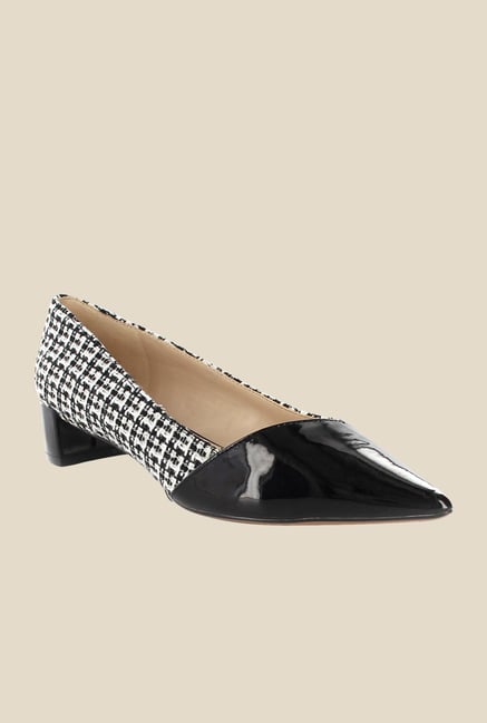 Nine West Black & White Block Heeled Pumps Nine West Black & White Block Heeled Pumps