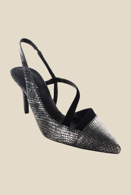 Nine West Black Sling Back Stilettos Nine West Black Sling Back Stilettos
