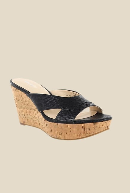 Nine West Black Wedge Heeled Sandals Nine West Black Wedge Heeled Sandals