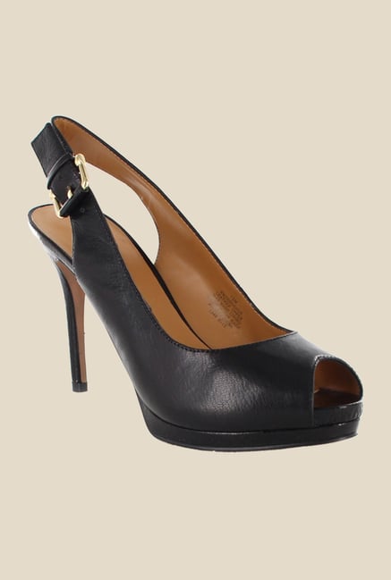 Nine West Black Back Strap Stilettos Nine West Black Back Strap Stilettos