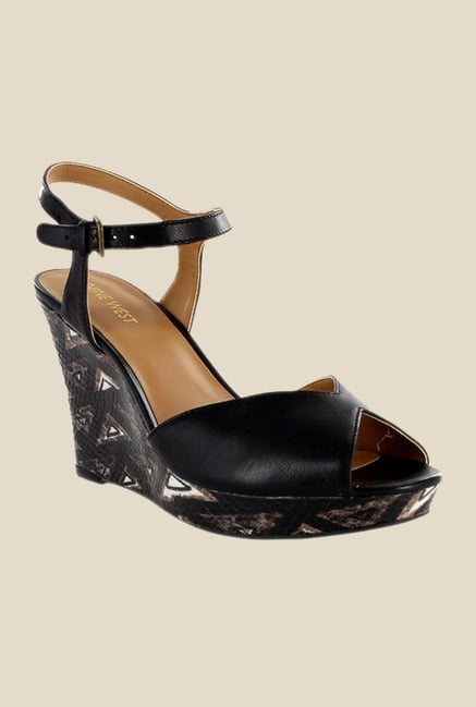 Nine West Black Ankle Strap Wedges Nine West Black Ankle Strap Wedges