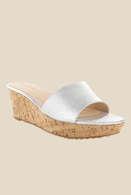 Nine West Silver Wedge Heeled Sandals Nine West Silver Wedge Heeled Sandals