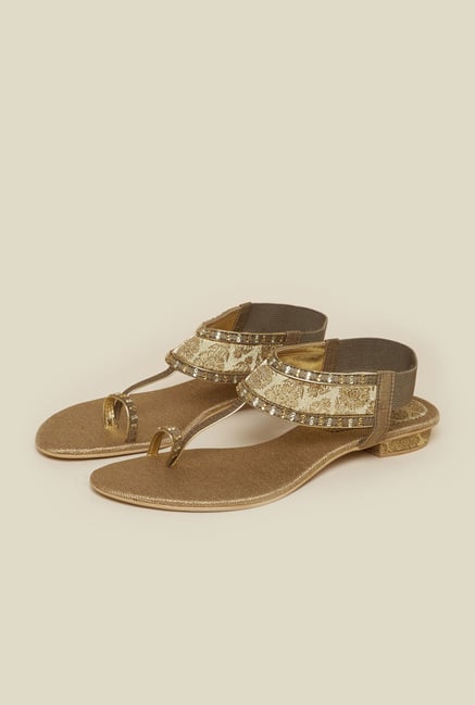 Metro Antique Gold Toe Ring Sandals Metro Antique Gold Toe Ring Sandals