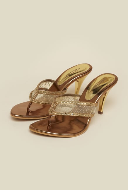 Metro Antique Gold Beaded Stilettos Metro Antique Gold Beaded Stilettos