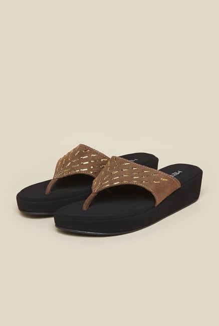 Metro Antique Gold Platform Sandals Metro Antique Gold Platform Sandals