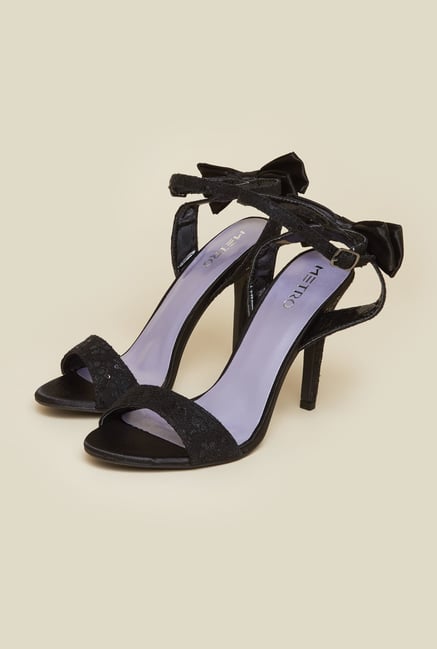 Metro Black Ankle Strap Stiletto Sandals Metro Black Ankle Strap Stiletto Sandals