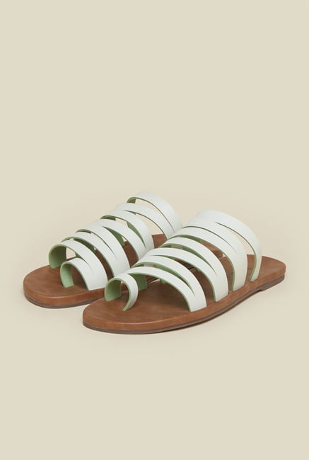 Metro White Toe Ring Flat Sandals Metro White Toe Ring Flat Sandals
