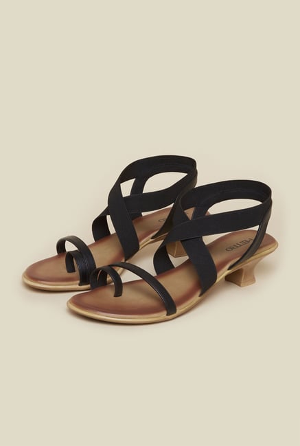 Metro Black Toe Ring Kitten Sandals Metro Black Toe Ring Kitten Sandals