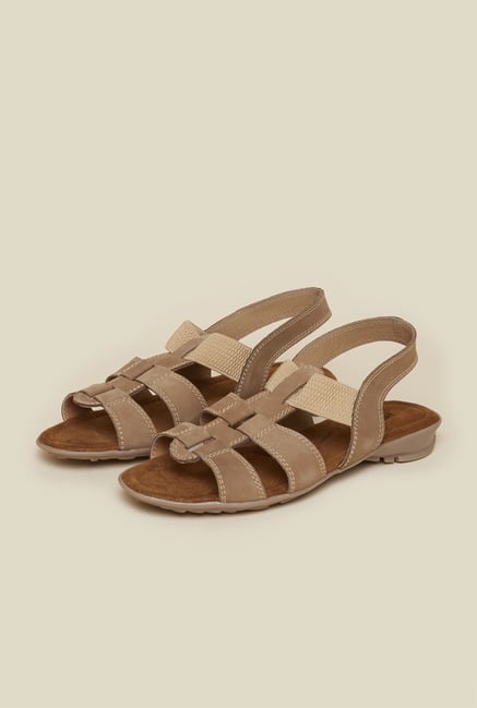 Metro Beige Back Strap Flat Sandals Metro Beige Back Strap Flat Sandals