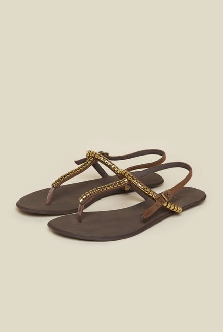 Metro Tan Back Strap Flat Sandals Metro Tan Back Strap Flat Sandals