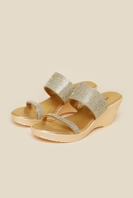 Metro Gold Mule Platform Sandal Metro Gold Mule Platform Sandal