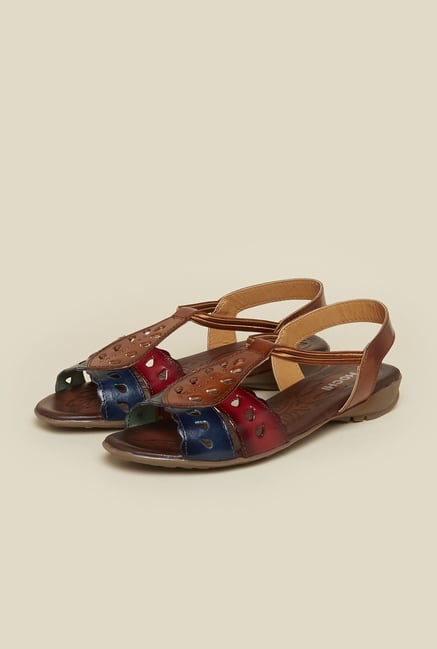 Mochi Tan Flat Back Strap Sandals Mochi Tan Flat Back Strap Sandals