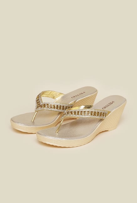 Metro Gold Wedge Sandals Metro Gold Wedge Sandals