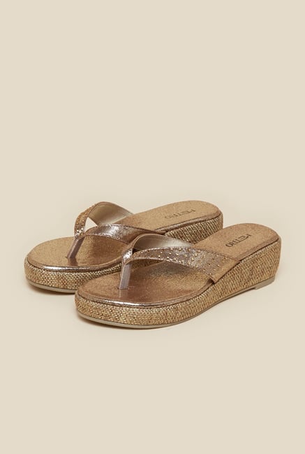 Metro Antique Gold Platform Sandals Metro Antique Gold Platform Sandals