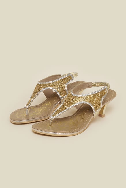 Metro Gold Ankle Strap Stilettos Metro Gold Ankle Strap Stilettos