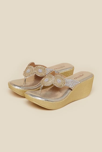 Metro Gold Ankle Strap Platform Sandal Metro Gold Ankle Strap Platform Sandal