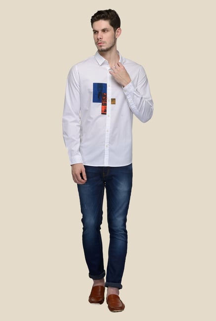 United Colors of Benetton White Full Sleeve Shirt United Colors of Benetton White Full Sleeve Shirt