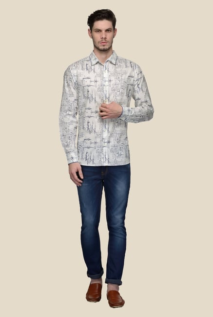 United Colors of Benetton Beige Printed Shirt United Colors of Benetton Beige Printed Shirt