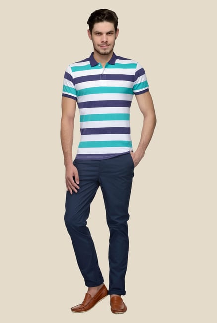 United Colors of Benetton Blue Solid Trouser United Colors of Benetton Blue Solid Trouser
