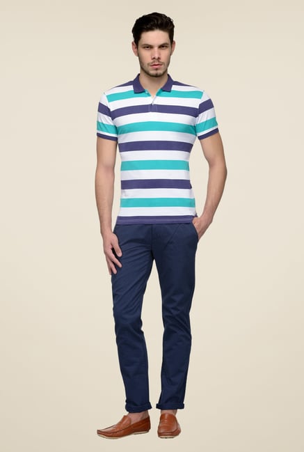 United Colors of Benetton Navy Printed Trouser United Colors of Benetton Navy Printed Trouser