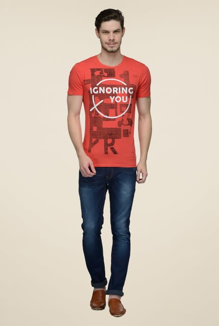 United Colors of Benetton Coral Crew Neck T-shirt United Colors of Benetton Coral Crew Neck T-shirt