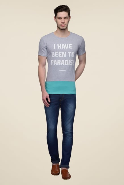 United Colors of Benetton Grey Crew Neck Cotton T-shirt United Colors of Benetton Grey Crew Neck Cotton T-shirt