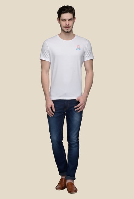 United Colors of Benetton White Solid Crew Neck T-shirt United Colors of Benetton White Solid Crew Neck T-shirt