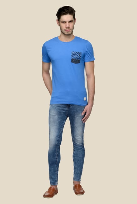 United Colors of Benetton Blue Lightly Washed Cotton Jeans United Colors of Benetton Blue Lightly Washed Cotton Jeans