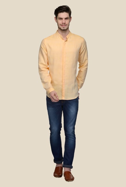 United Colors of Benetton Orange Linen Shirt United Colors of Benetton Orange Linen Shirt