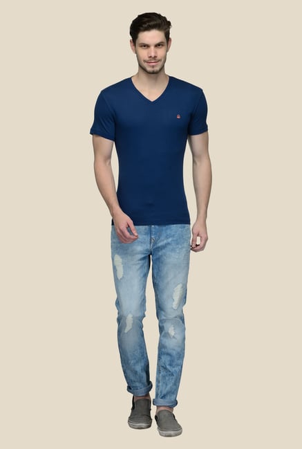 United Colors of Benetton Navy V Neck T-shirt United Colors of Benetton Navy V Neck T-shirt