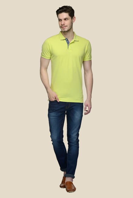 United Colors of Benetton Lime Polo T-shirt United Colors of Benetton Lime Polo T-shirt