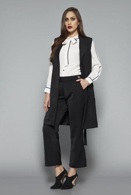 Wardrobe by Westside Black Solid Trouser Wardrobe by Westside Black Solid Trouser