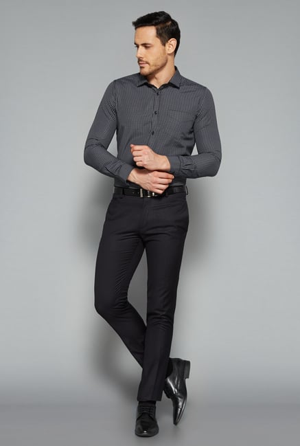 Weststreet by Westside Black Checks Shirt Weststreet by Westside Black Checks Shirt