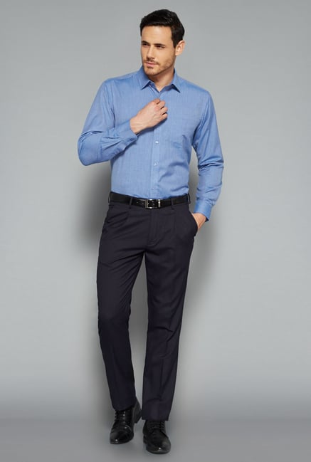 Weststreet by Westside Blue Solid Shirt Weststreet by Westside Blue Solid Shirt