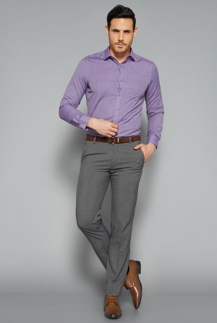 Weststreet by Westside Purple Solid Shirt Weststreet by Westside Purple Solid Shirt
