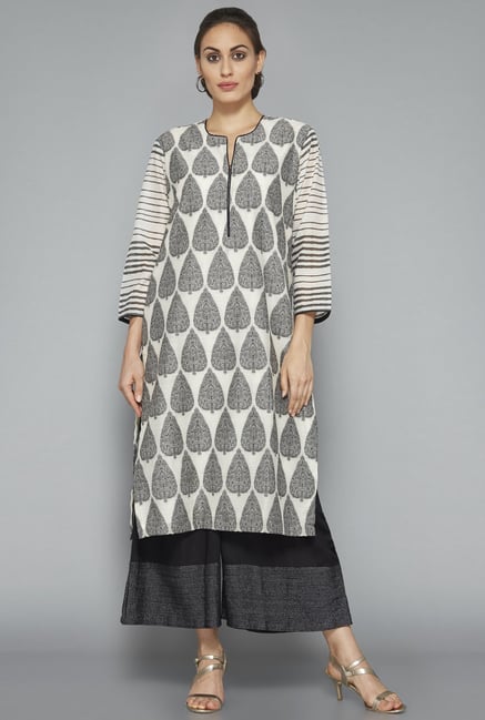 Zuba by Westside Off White Printed Kurta Zuba by Westside Off White Printed Kurta