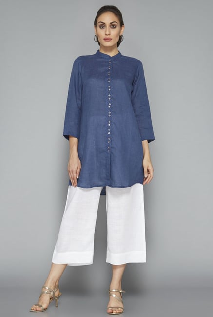 Zuba by Westside Navy Solid Kurti Zuba by Westside Navy Solid Kurti