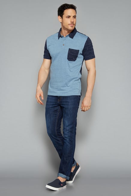 Westsport by Westside Blue Polo T Shirt Westsport by Westside Blue Polo T Shirt