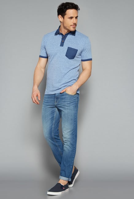 Westsport by Westside Blue Polo T Shirt Westsport by Westside Blue Polo T Shirt