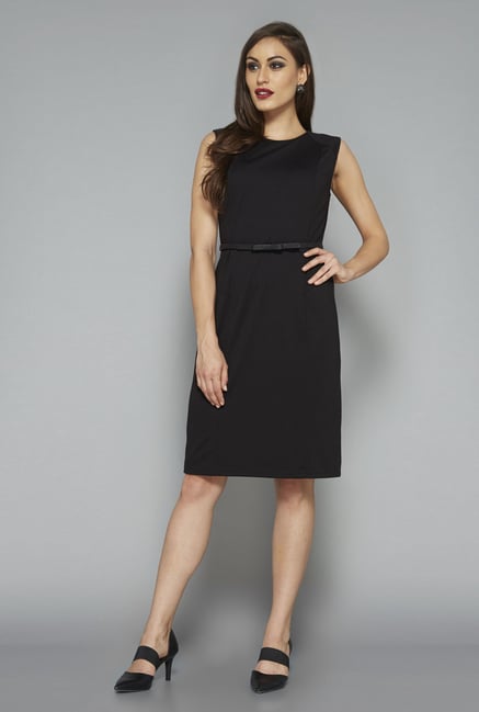 Wardrobe by Westside Black Solid Dress Wardrobe by Westside Black Solid Dress