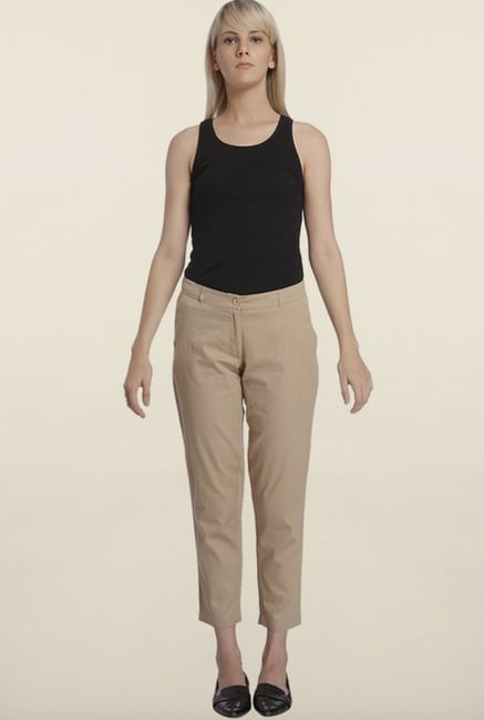 Vero Moda Beige Regular Fit Pants Vero Moda Beige Regular Fit Pants