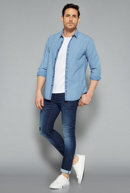 Nuon by Westside Dark Blue Slim Fit Hendrix Jeans Nuon by Westside Dark Blue Slim Fit Hendrix Jeans