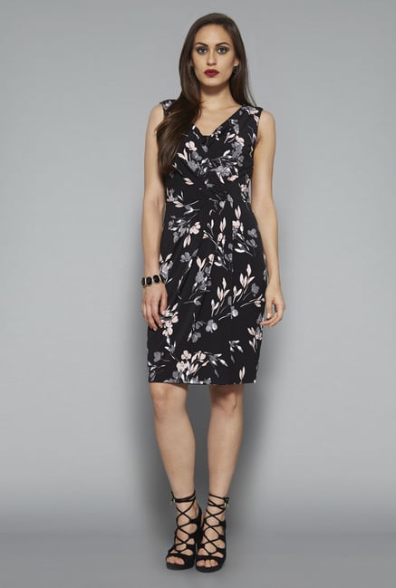 Wardrobe by Westside Black Floral Print Dress Wardrobe by Westside Black Floral Print Dress