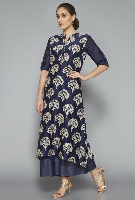 Zuba by Westside Indigo Printed Kurta Zuba by Westside Indigo Printed Kurta